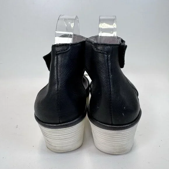 Fly London YAND Platform Wedge Shoes Ankle Strap Closed Toe Size 40 US 9 - Picture 5 of 10